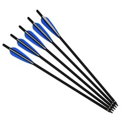 16-22″ Archery Crossbow Carbon Arrows Bolts Target Tips Hunting Shooting 6/12pcs