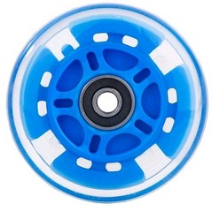 New! 2 Pack 80mm Blue Flashing Rear Wheels Kick Push Scooter Skates Luggage