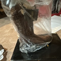 Dan Post DPP5162 Men’s 10.5 Cognac Ostrich Neck Western Boots