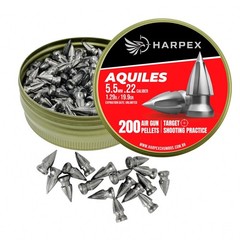 HARPEX Aquiles 200 Count BROADHEAD Pointed 5.5mm .22 Caliber Airgun Pellets