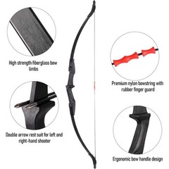 57″ Recurve Bow and 30“ Arrows Set Takedown Recurve Bow with Archery Accessories