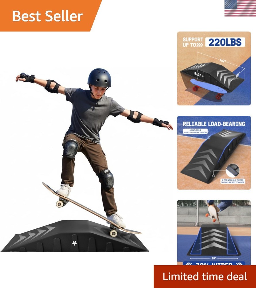 Single-Piece , Bike Ramp, Skate Ramp – Design for Beginners, More Durable, Sa…