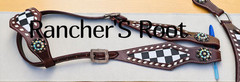 Western Tack Set Horse | Checkered Black & White Gladiator Tack Set