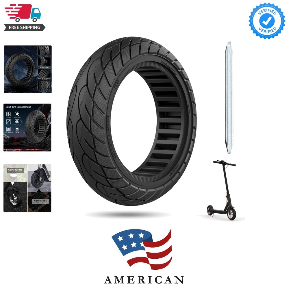 60/70-6.5 Scooter Tire, 10×2.50 Solid Scooter Tire 10 inch Electric Rubber Tu…