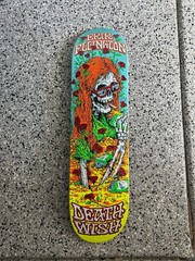 DEATHWISH ERIK ELLINGTON SKELETON SMOKER ROSES BLUE MULTICOLOR SIZE 8.3″ VINTAGE