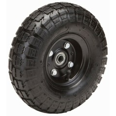 (1) 10 In.Pneumatic Tire With Black Hub 4.10/3.50-4 FREE S&H