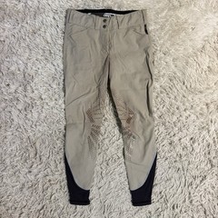 Women’s Size 27R Tan Struck Knee Patch Horseback Riding Breeches