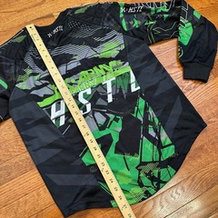 HK Army HSTL Paintball Jersey Mens Small Black Lime Green Padded Sport Graphic