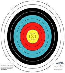 SAS 10-Ring Paper Target Face High Quality Paper Material Approx. 60 cm/ 24 in
