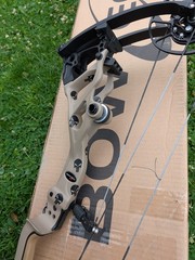 Bowtech Carbon One X RH Custom Order Tan Riser Black Limbs 70# w/Punisher Decals