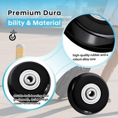 4Pcs Luggage Wheels Replacement Kit – 50mm x 18mm 2 inches