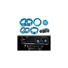 7PCS Aluminum Alloy Knob Cover Trim Set (Blue) – Interior Upgrade BLUE