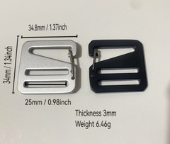 Aluminum Alloy G Hook Metal Buckle 20mm 25mm Adjusters Bag Backpack Webbing DIY