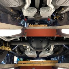 Muffler 3 2.25″ dual in | 2.25″ dual out | overall 23″ Dual in | Dual out