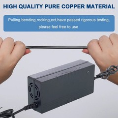 42V 2A Smart Charger DC 5.5×2.1mm Plug for 36V Electric Bicycle Li-ion Battery
