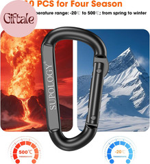 Carabiner Clip, 900 LBS 2.5″ Iron Heavy Duty Caribeaners for Hammocks, Camping A