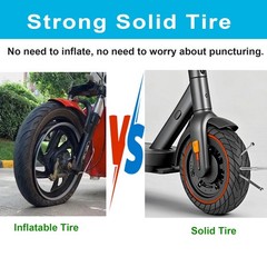 10X2.125 Inch Solid Tires for Electric Scooter, 50/75-6.1 Replacement Wheel,