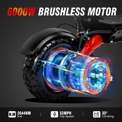 Electric Scooter Adult ULTRON Scooter 60V 6000W Dual Motors 1440WH only US Stock