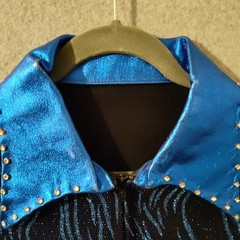 Western Show Jacket Zip Sz L Crystals Glitzy Showmanship Equestrian Horse Riding