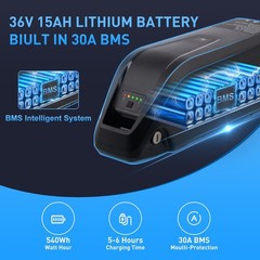 36V Ebike Battery 36V 10Ah/15Ah/20Ah Bicycle lithium battery ≤1200W Motor 4PIN
