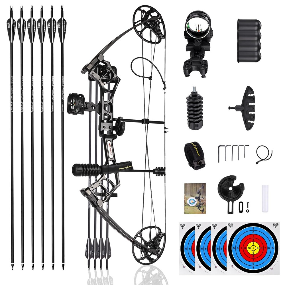 PANDARUS Youth Archery Ready to Hunt Compound Bow Handed Black)