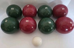 Vintage SportCraft Heritage Bocce Ball Set in Wooden Box