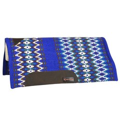 HILASON 32×32 In Western Horse Saddle Wool Blanket Pad Fur Padding Blue