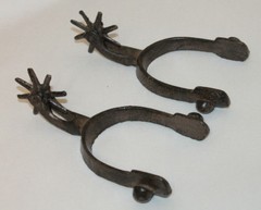1 PAIR OF 2 WESTERN STYLE COWBOY 8 POINT BOOT SPURS RUSTIC DECOR NEW RODEO TACK