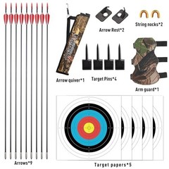 Recurve Bow and Arrow Set for Adults/Teens – Takedown Archery Kit, Left/Right Ha