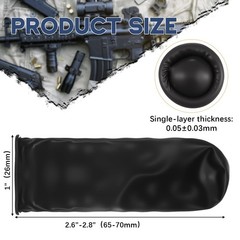 Acellegic 200 Pcs Muzzleloader Accessories Rifle Muzzle Cover – Black