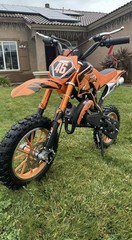 PEGASUS™ 49cc 2-Stroke Mini Motorcycle Orange Off-Road Tires, F/R Shock, Durable