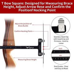 Bow Square Bow Level Kit 2 Pack Archery Bow String Level Turning Kit and T Sh…