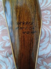 Vintage 1953 Rare Fred Bear Grizzly Glass-Powered 8R9913 56″ 40# RH Recurve Bow