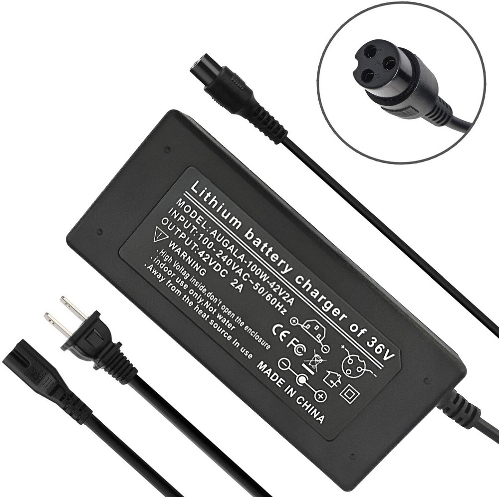 42V 2A Charger Power Supply For Hoverboard Balancing Scooter Li-ion Battery New