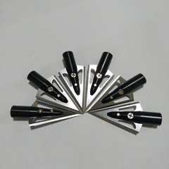12Pcs DIY Hunting Tradition Broadheads Iron Jacket Wooden Bamboo Arrow Glue Tip