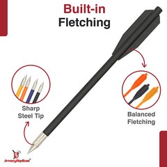 Pistol Crossbow Bolts -6.5 Inches -Set of 12 for Outdoor Hunting Target Practice