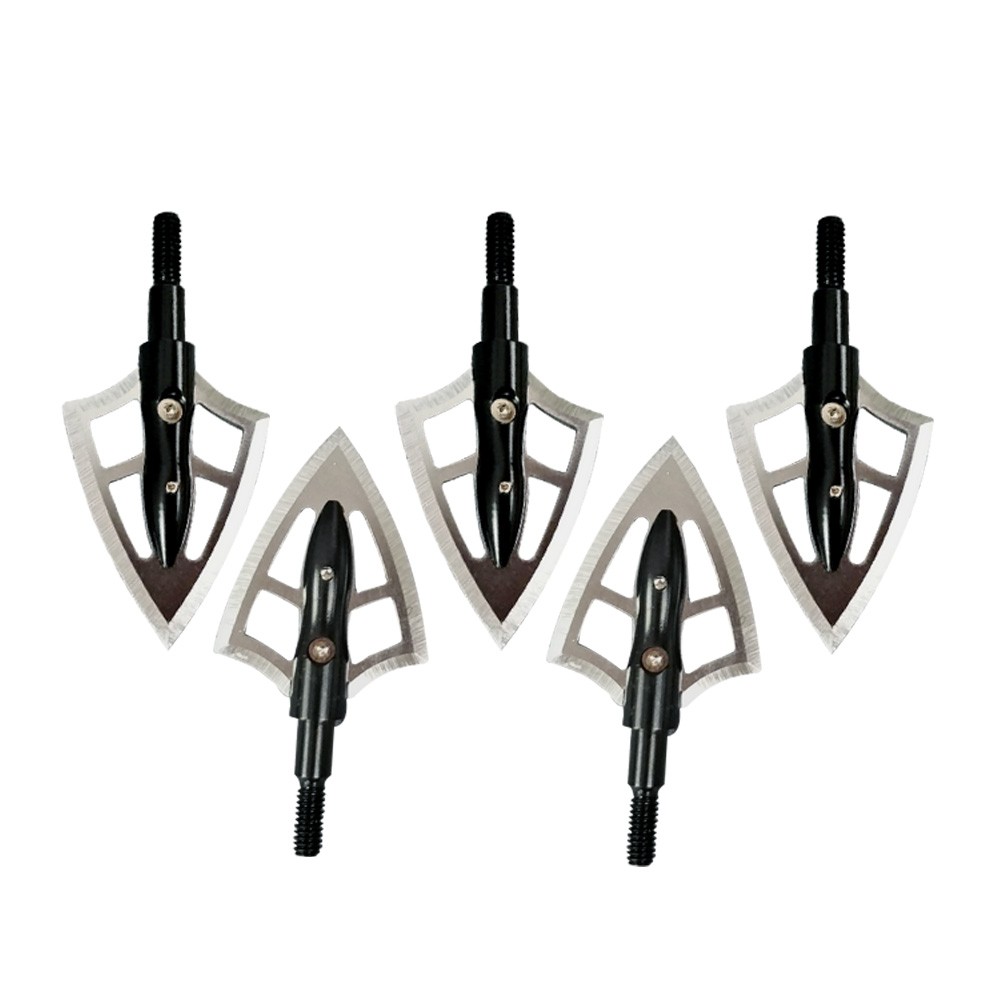 6/12pcs Hunting Broadheads Blade Arrowheads 100gr Crossbow Bow Archery Arrow Tip