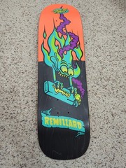 Santa Cruz Tom Remillard Lit AF Reissue Shaped Skateboard Deck Yaia Art