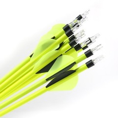 12PCS 30″ Archery Carbon Arrows Spine 500 OD 7.8 mm Arrows with Removable Tips