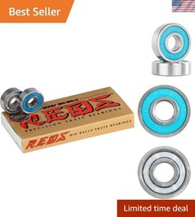 Big Balls Reds High-Performance Skateboard Bearings 8 Pack for Pro Skaters