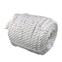 1inch × 120FT High Strength Braided Rope Breaking Strength 3400 Pounds White Red