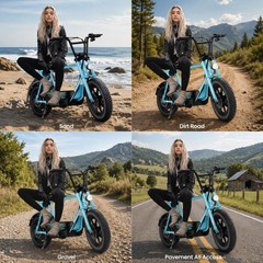 Foldable Electric Motorcycle for Daily Commute, Peak 1200W Electric Scooter with