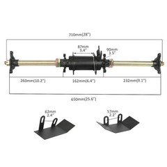 28″ Rear Axle Kit Wheel Hub Assembly for 125cc 150cc ATV Quad Taotao Kazuma