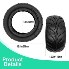 110/50-6.5 Tire and Tube,For 38cc 47cc 49cc Mini Pocket Rocket Drit Pit Scoot…