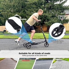 3 Wheel Foldable Scooter Swing Scooter Tri Slider Kick Wiggle Scooters Push D…
