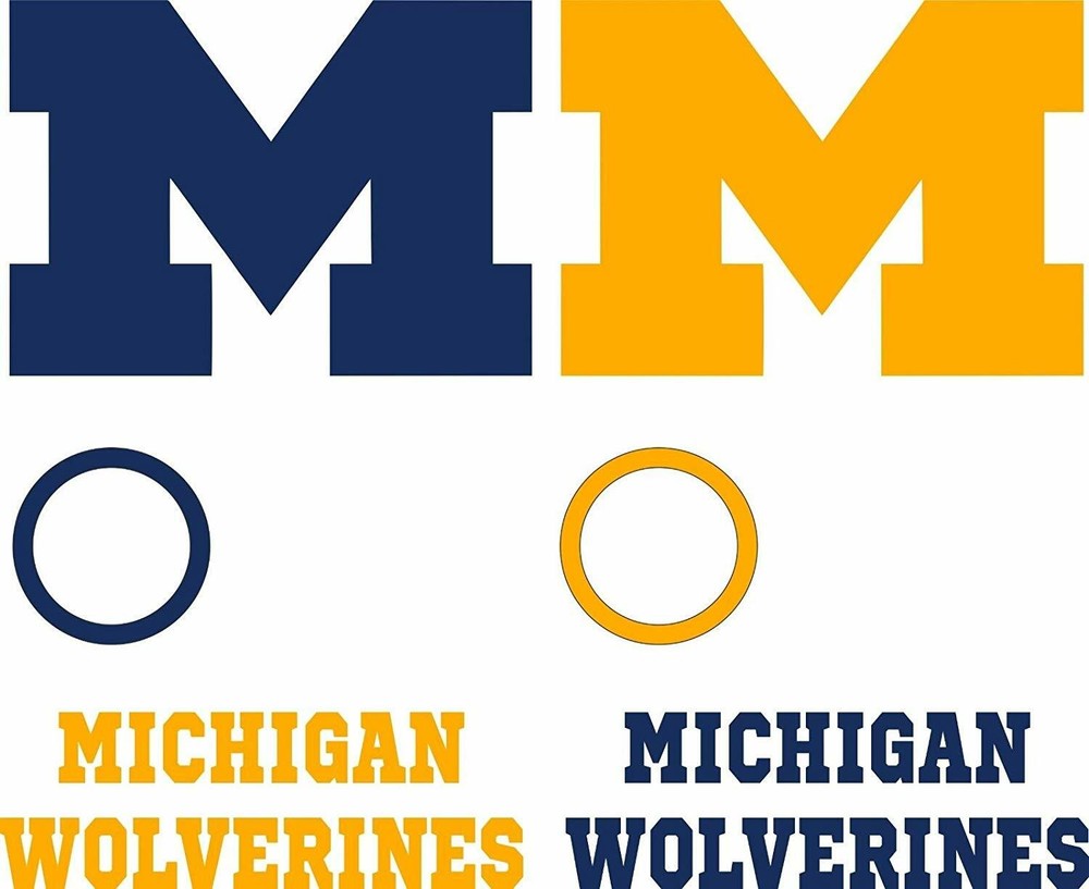 Michigan Wolverines Cornhole Set of 8 Vinyl Decals Cornhole Boards Free Decals