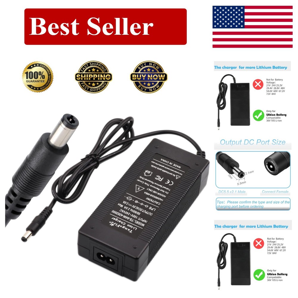 Lightweight 42V 2A Charger with LED Indicators – Compatible with GOTRAX