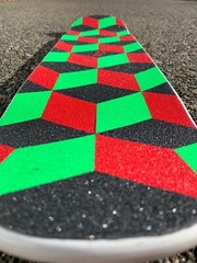 Skateboard Grip Tape DIY 3 color kit Geo Rombo laser cut by Rough GT