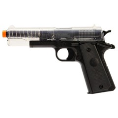 Crosman ASP311C Game Face Stinger Spring-Powered BB Airsoft Pistol, Clear/Black