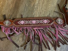 Tough 1 Beaded Pink Breast Collar Pony Size
